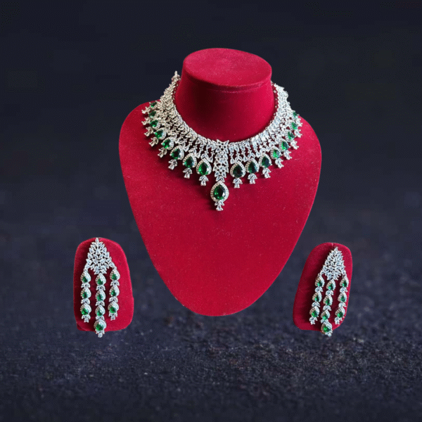 Ad jewellery  With green semi precious colour stones